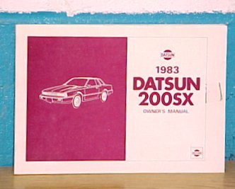 NEW 1983 Datsun Nissan 200SX Owners Manual