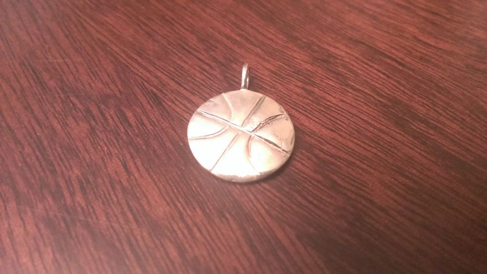 925 STERLING SILVER BASKETBALL CHARM SPORTS PENDANT