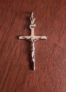 STERLING SILVER INRI CRUCIFIX CROSS CHARM PENDANT- 2.2 GRAMS