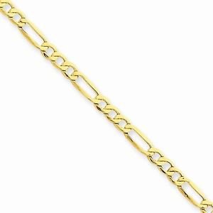 14K YELLOW GOLD HOLLOW FIGARO LINK CHAIN 18" 3.5 mm 3.25 grams
