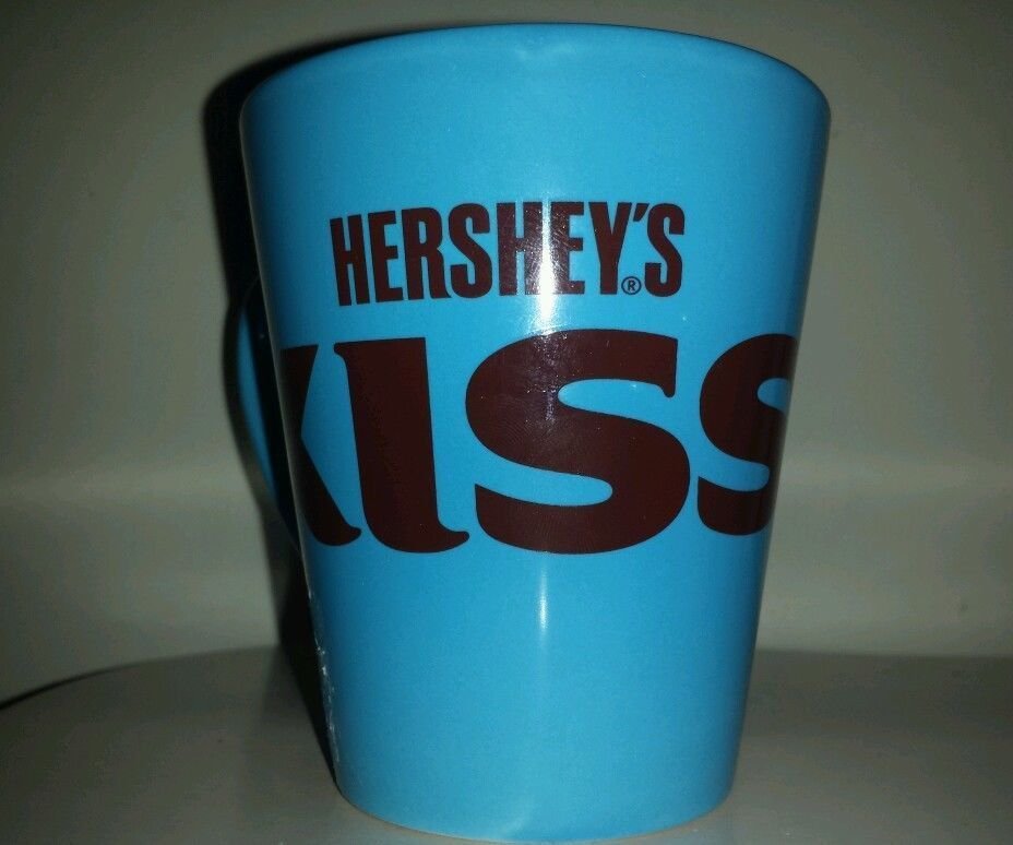 Vintage Hershey Kiss Coffee Mug Cup 16oz Graphic Hershey's Candy kisses blue