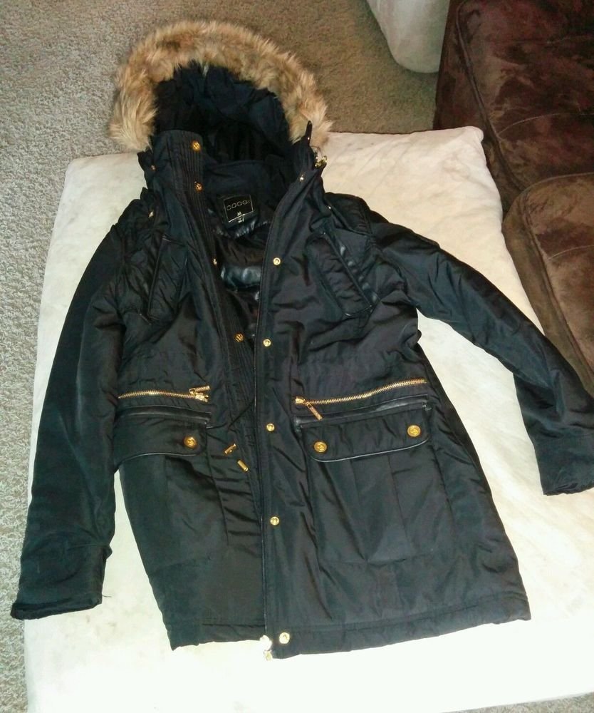 Anorak Jackets Parka :Womens Anorak Color Black, Nylon Solid CooGI, M