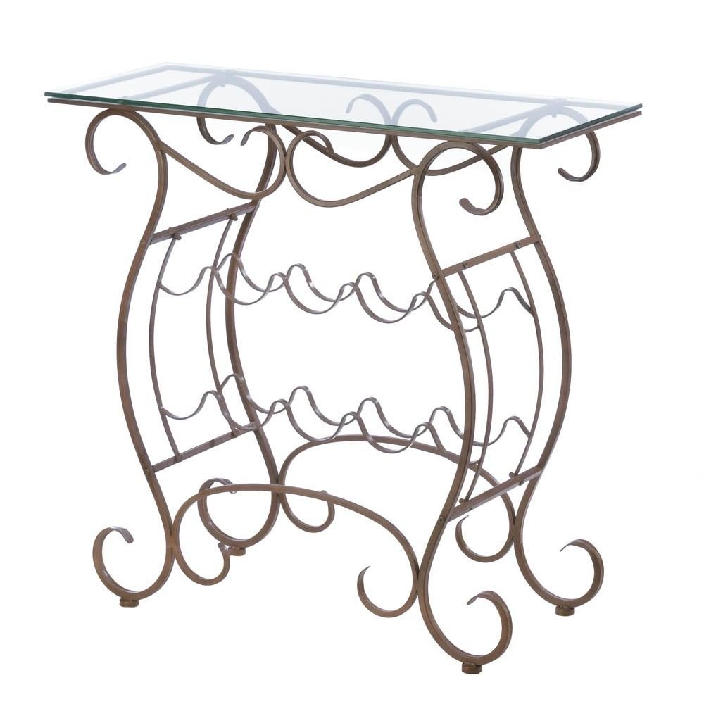Vineyard Wine Rack Table - 14.00" W x 32.00" H x 32.00" LMaterials: Iron