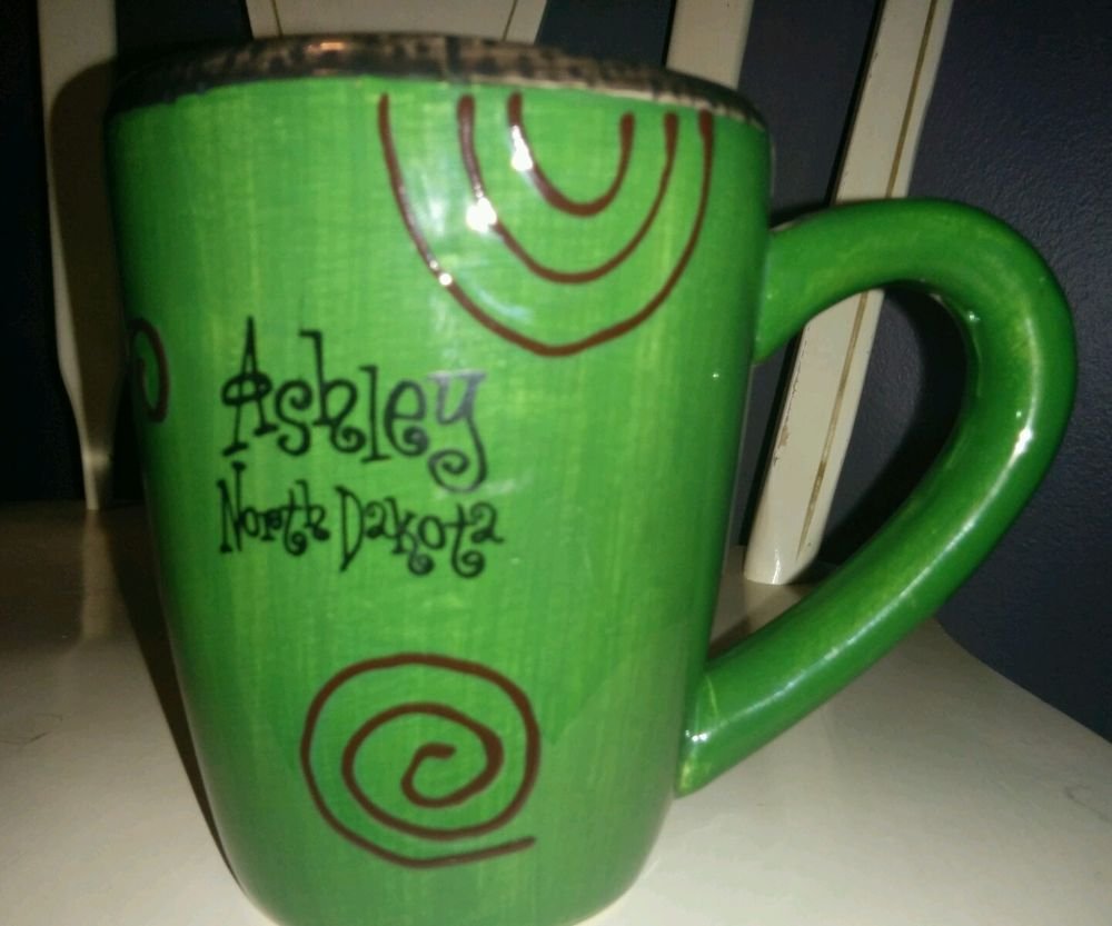 Ashley North Dakota mug green coffee cup