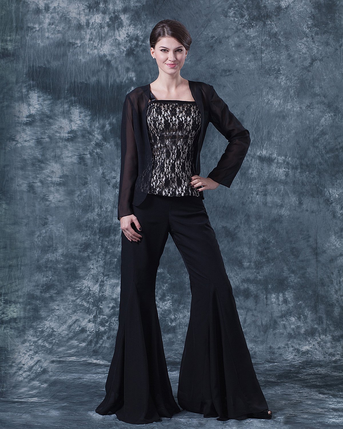 Chiffon Applique Embroidery Shoulder Straps Ankle Length Mothers of Bride Guests Dresses