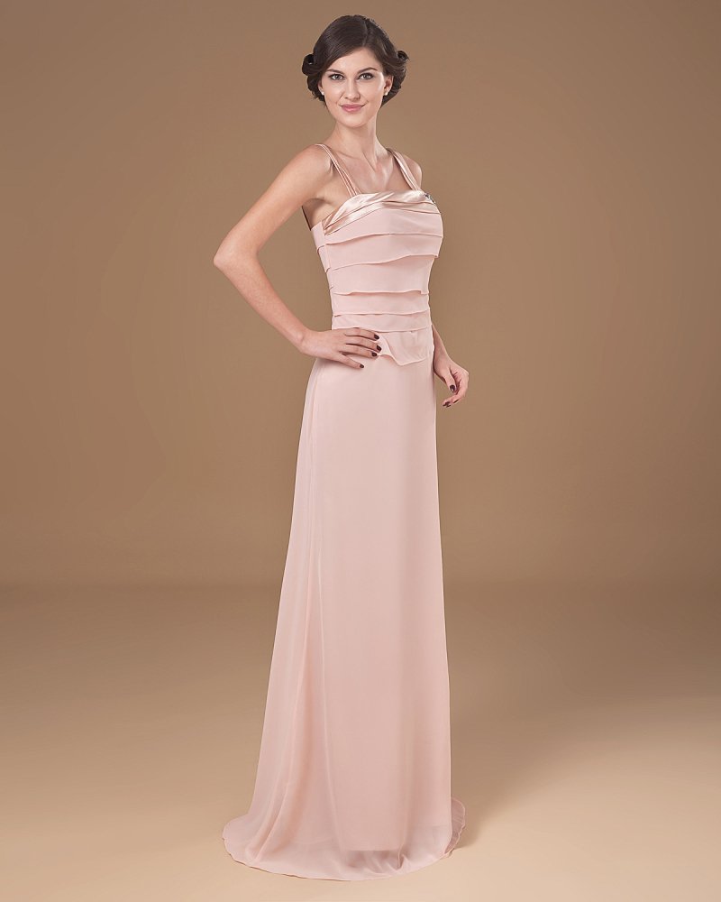 Square Floor Length Chiffon Mothers of Bride Special Guests Dress