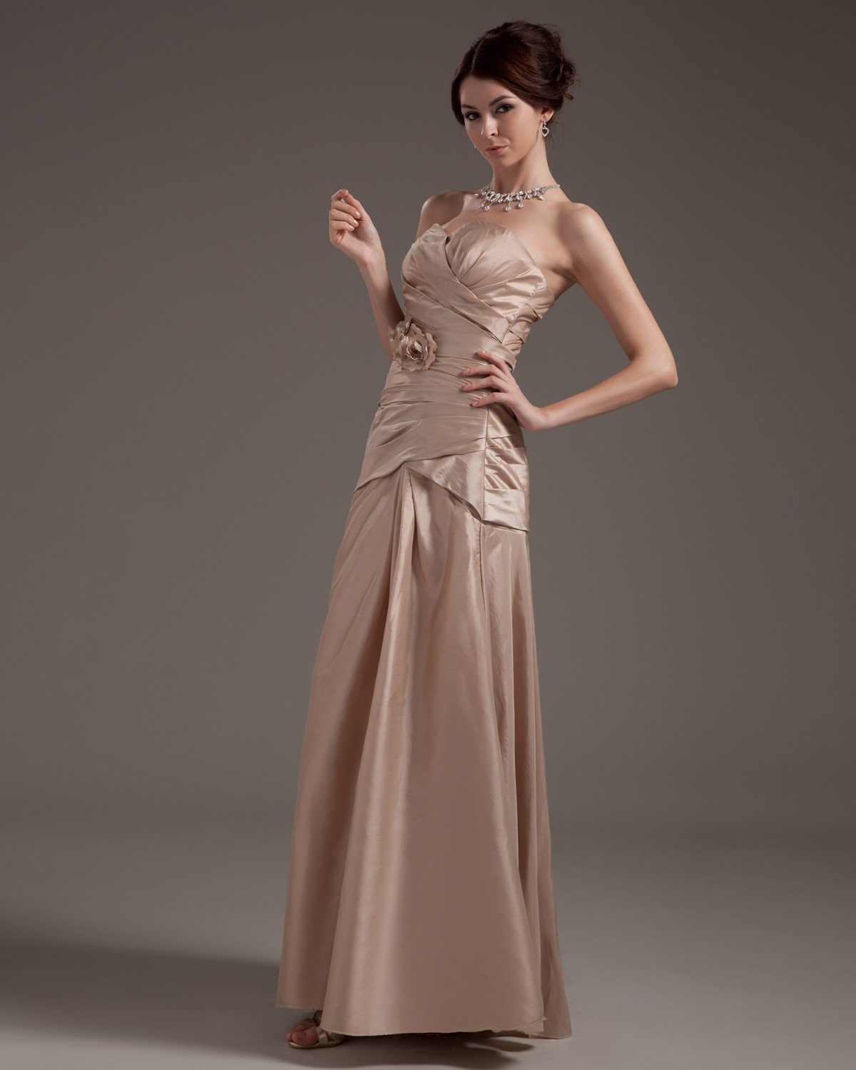 Taffeta Ruffles Floor Length Mothers of Bride Special Guests Dresses