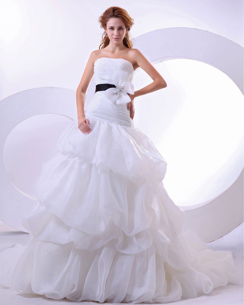 Yarn Satin Sleeveless Sweetheart Cathedral Train Mermaid Wedding Dresses