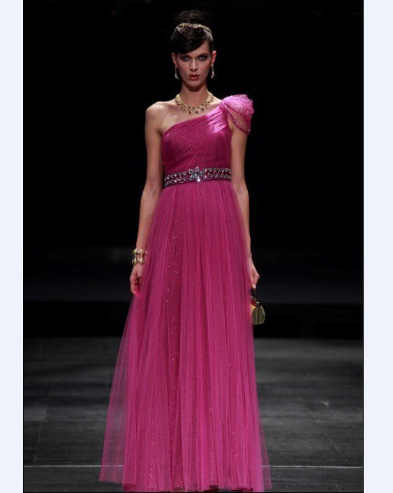 Beading Sloping A-line Floor Length Women's Cocktail Dresses