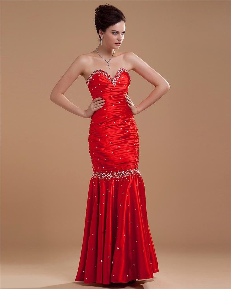 Sweetheart Mermaid Long Floor-Length Womens Evening Dresses