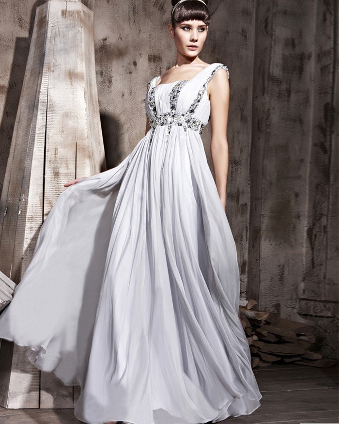 Floor Length Tencel Sleeveless Shoulder Strap Zipper Evening Dresses