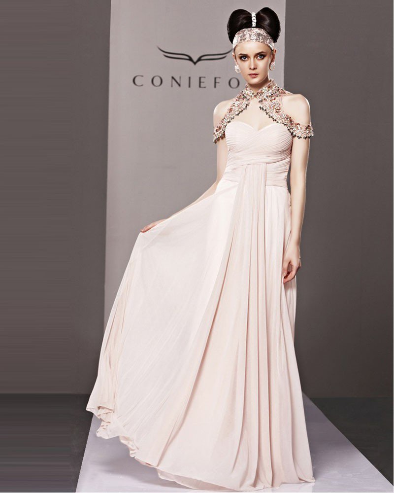 Slim Sweetheart Floor Length Beading Tencel Evening Dress
