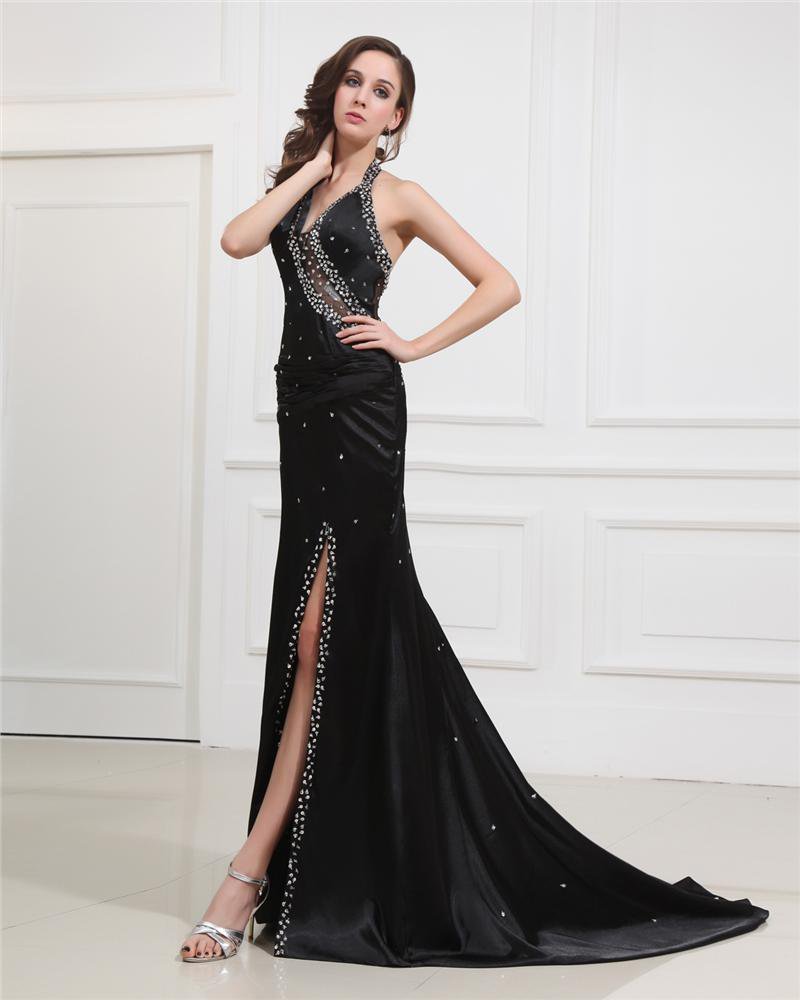 Sweetheart Halter Floor-Length Evening Dresses NSE-012
