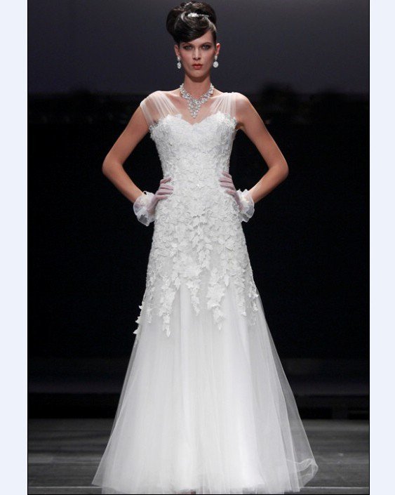 Empire V Neck Sleeveless Floor Length Bead Embroidery Chiffon Satin Evening Dresses