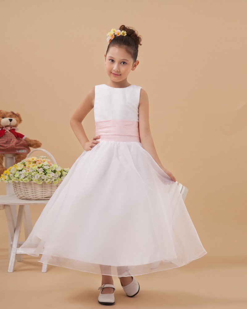 Beautiful Satin Organza Handmade Flower Girl Dresses 2214120008