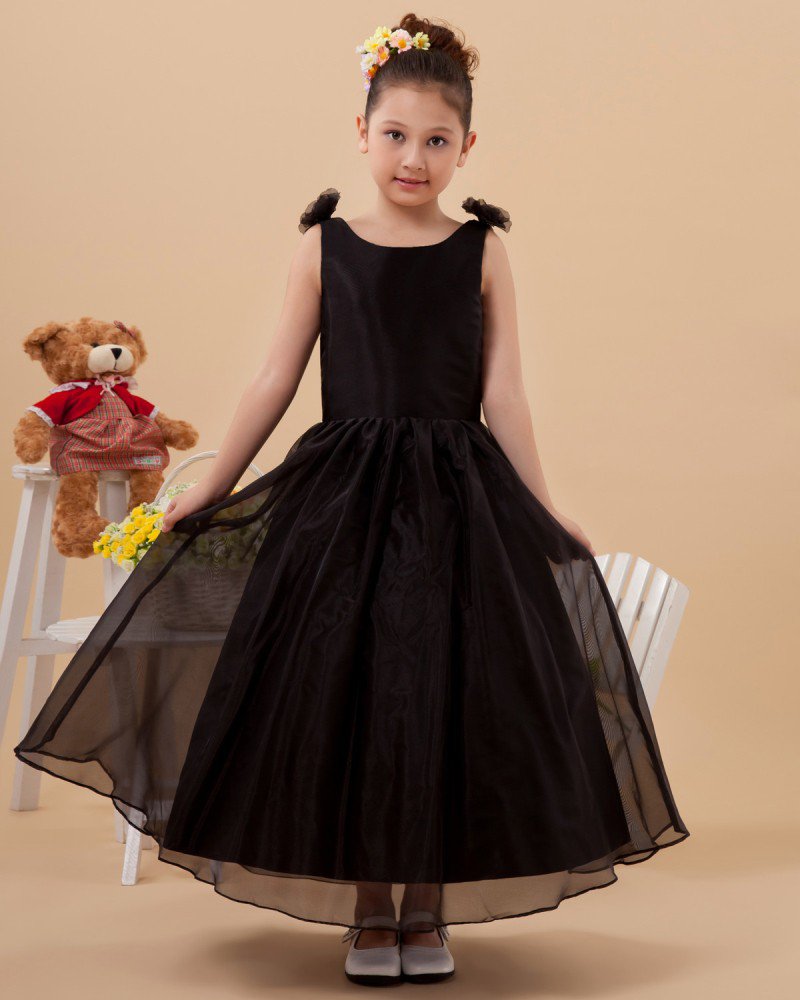 Organza Satin Ball Gown Handmade Flower Girl Dresses 2214120041