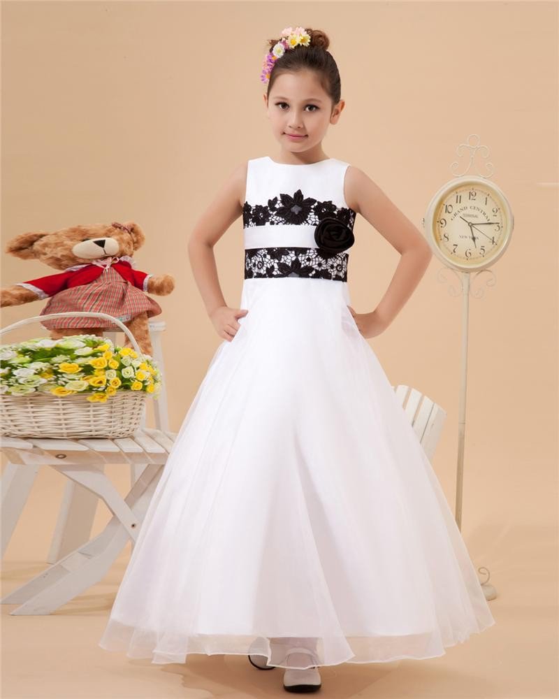 Satin Tulle Lace Handmade Flower Girl Dresses 2214120066