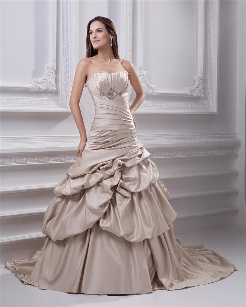 Ball Gown Sweetheart Ruffle Beading Floor Length Satin Quinceanera Prom Dress