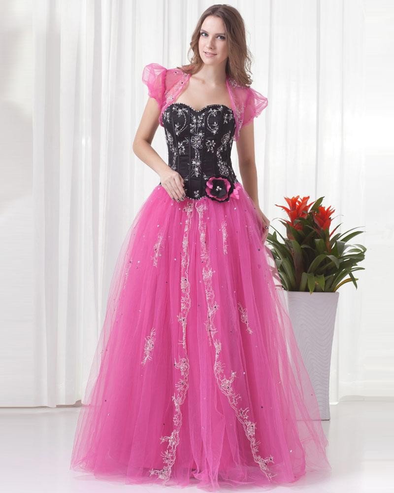 Ball Gown Beautiful Beading Embroidery Floor Length Flower Decoration Sweetheart Tulle Quinceanera P