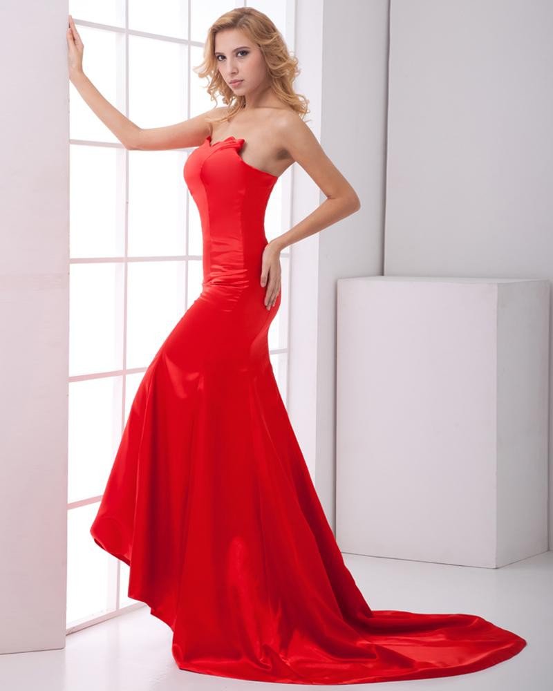Fashion Charmeuse Sweetheart Sleeveless Back Zipper Floor Length Prom Dress