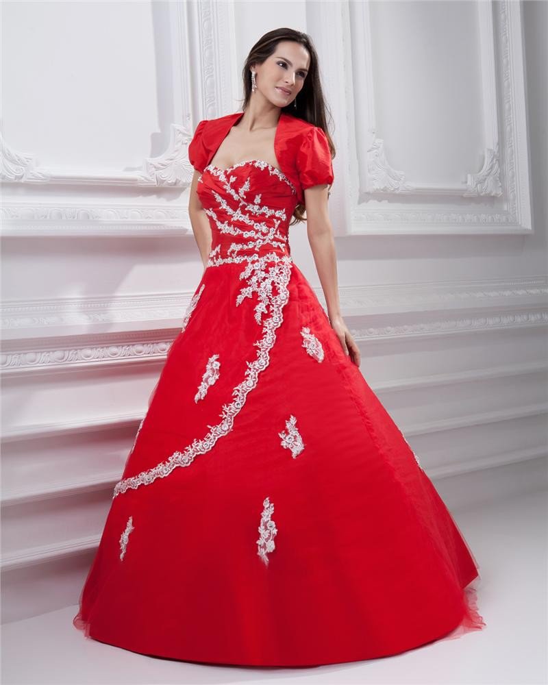 Ball Gown Sweetheart Beading Floor Length Quinceanera Prom Dresses