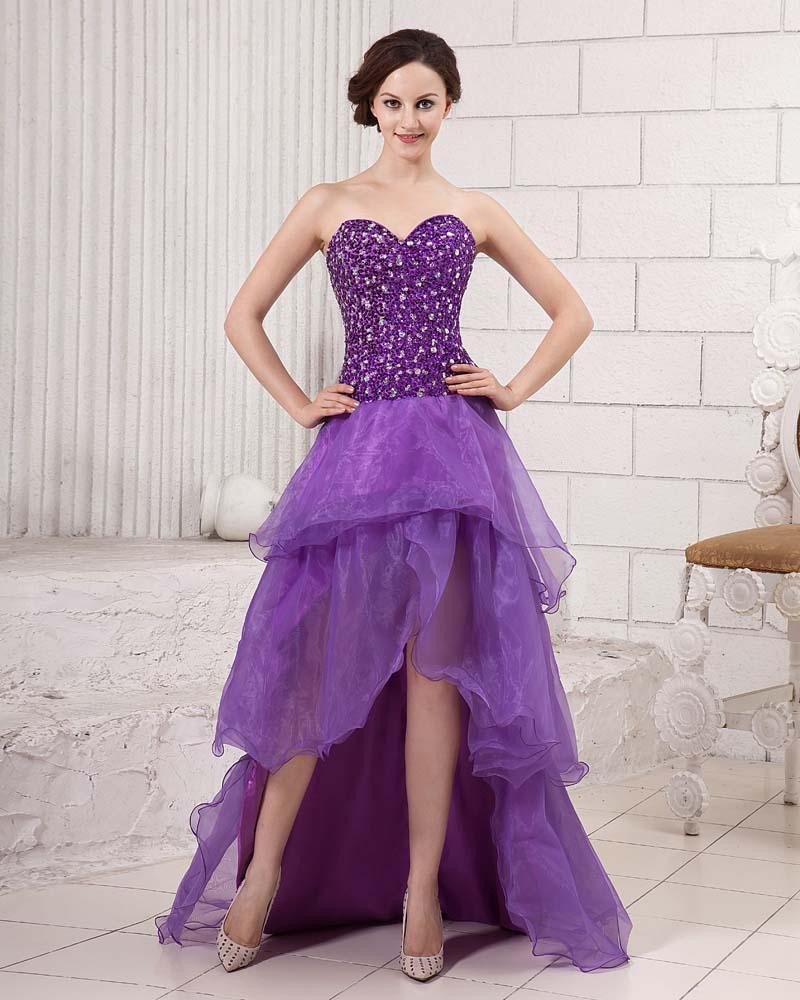 Stylish Ruffle Floor Length Beading Strapless Cathedral Train Sateen Gauze Prom Dresses