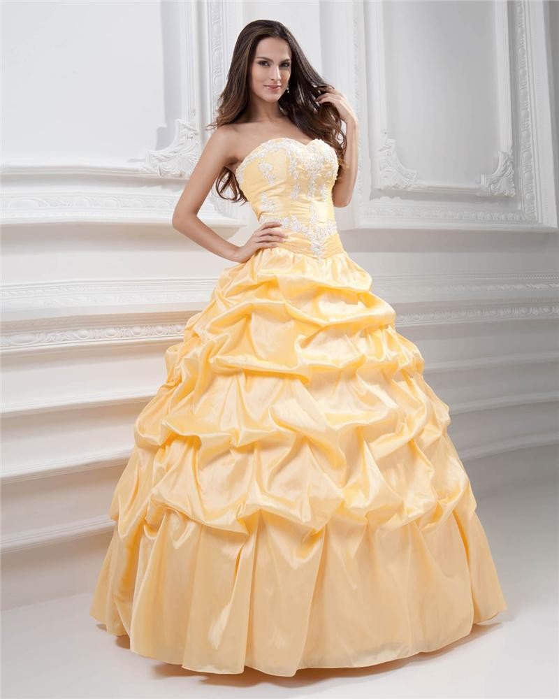 Ball Gown Beautiful A-line Sweetheart Satin Beading Quinceanera Prom Dresses