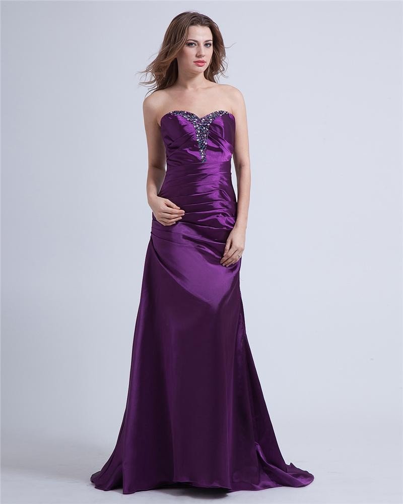 Taffeta Sweetheart Floor Length Prom Dresses