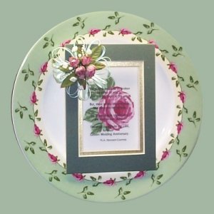 The Rose Garden a Stoneware Plate