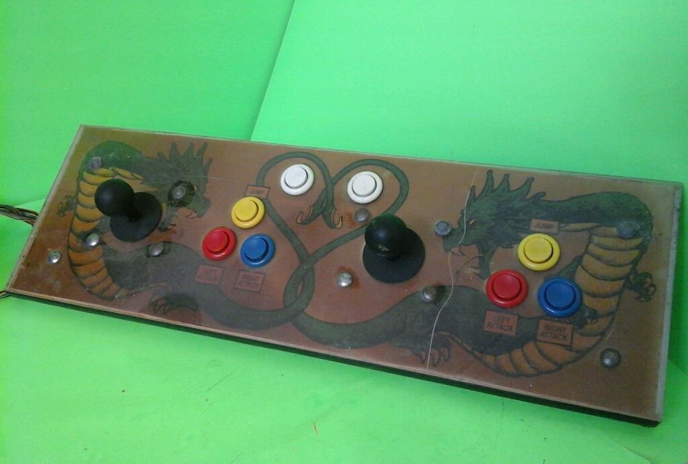 Taito Double Dragon 2 Arcade Game Control Panel. Complete