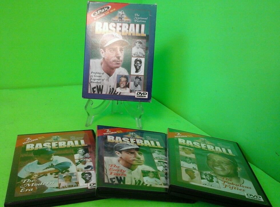 Greatest Sports Legends - Baseball (DVD, 2000, 3-Disc Set) 6 HOURS!!!