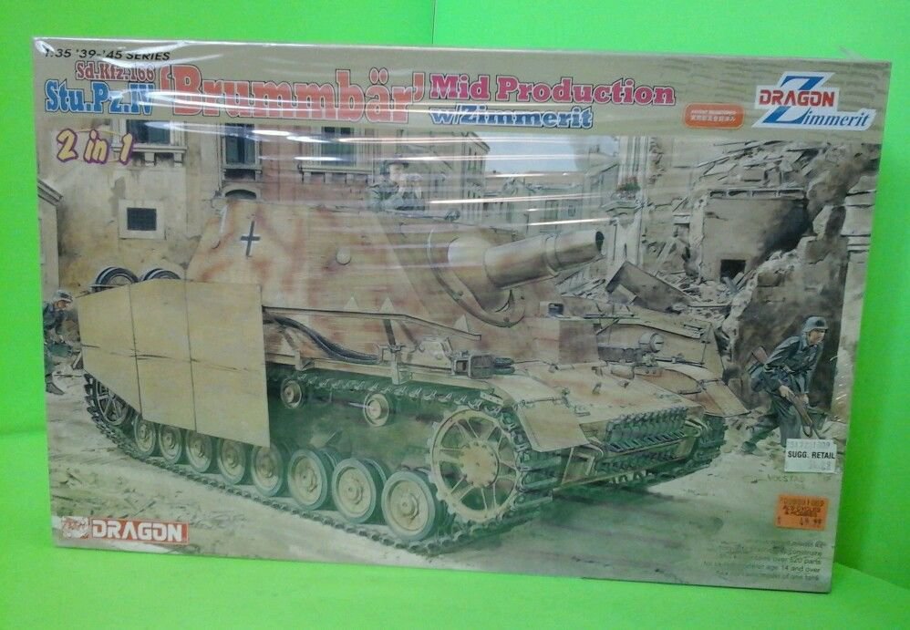Dragon 1/35 Sd.Kfz.166 Stu.Pz.IV Brummbar Early Production Zimmerit DML SEALED