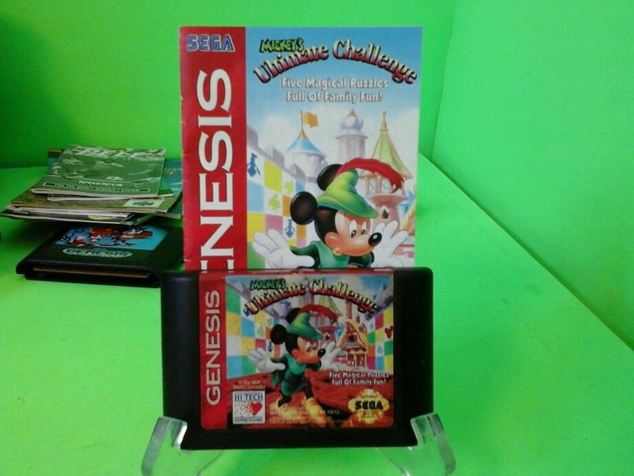 MICKEY'S ULTIMATE CHALLENGE - Sega Genesis - TESTED - Game Cartridge - !!!