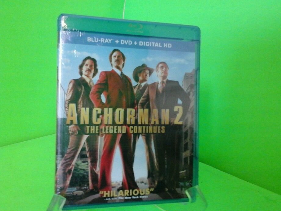 Anchorman 2: The Legend Continues (Blu-ray/DVD, 2014, 2-Disc Set) NEW Sealed