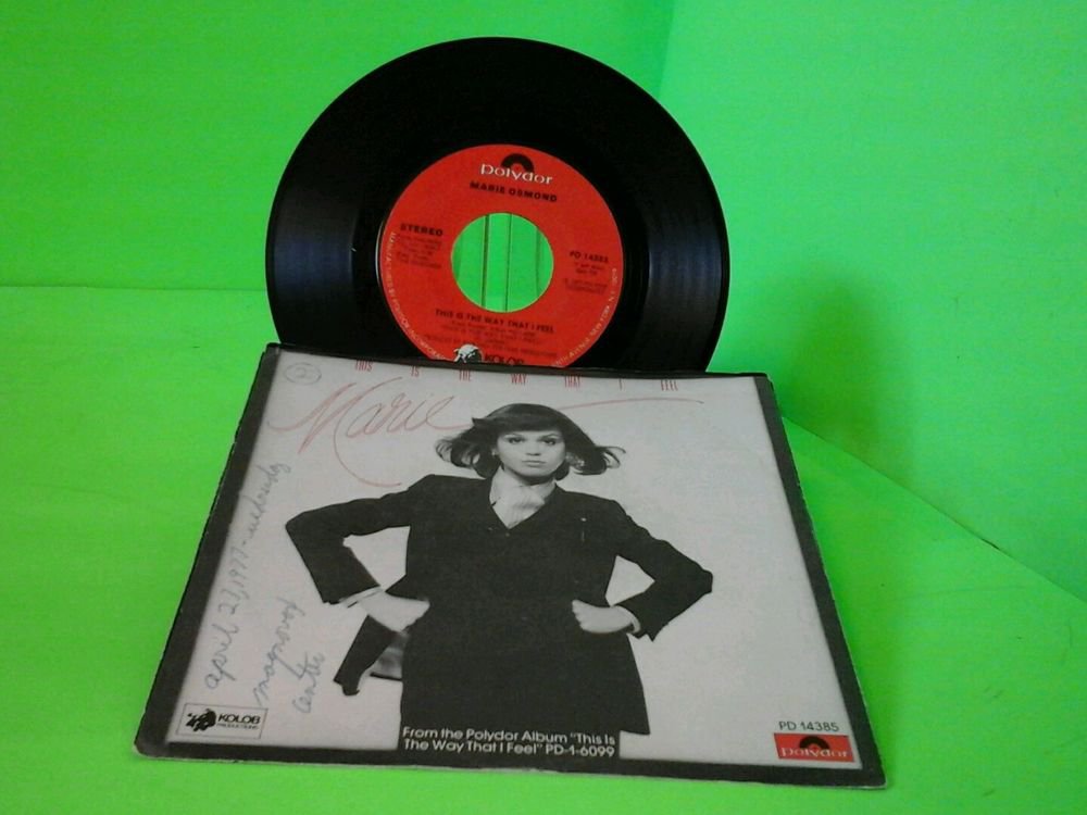 MARIE OSMOND THIS IS THE WAY I FEEL 1977 45 SINGLE W/PIC SLEEVE FREE SHIPPING