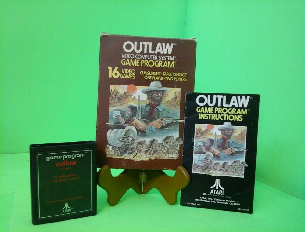 Vintage Boxed Atari 2600 game Outlaw Tested & Working COMPLETE FREE SHIPPING