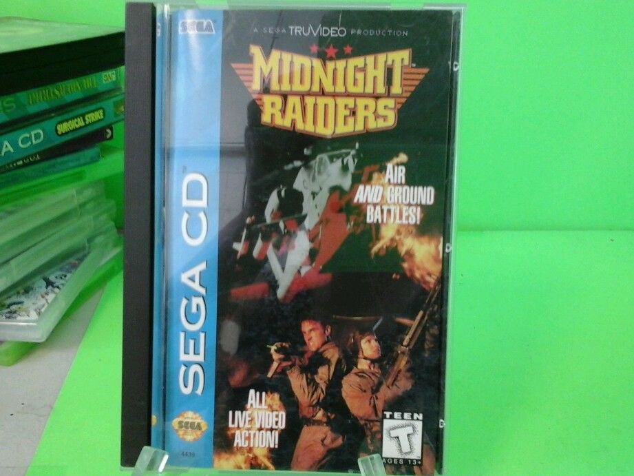 Midnight Raiders (Sega CD, 1994) Complete. Disk in Very Good Condition!