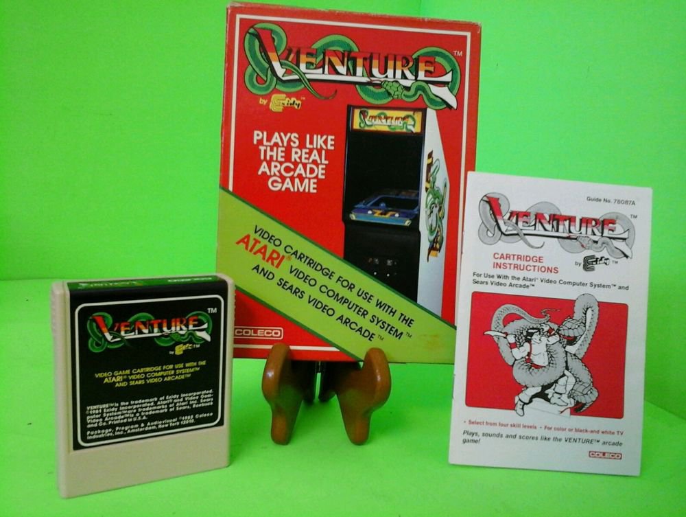Venture (Coleco) in Box w/ Manual (Atari 2600) Experienced Seller FREE SHIPPING