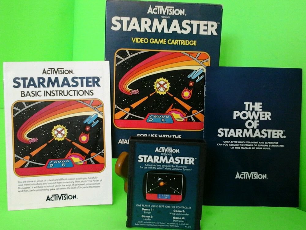 Atari 2600 Starmaster CIB cart instruction book box Complete FAST FREE SHIPPING