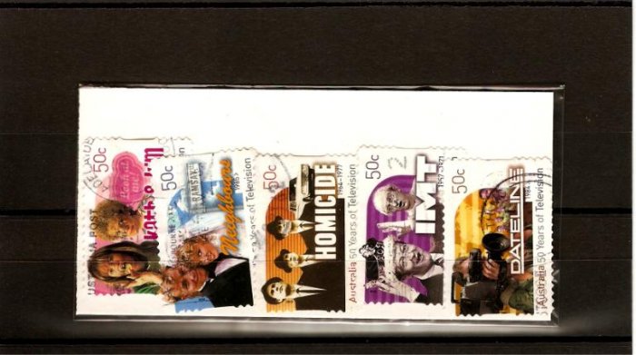 recent 2006 50 years of tv Australia stamp set.