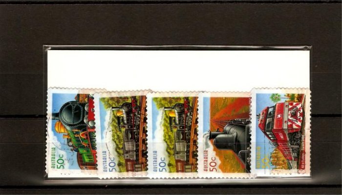 recent Australia 2004 trains stamp set