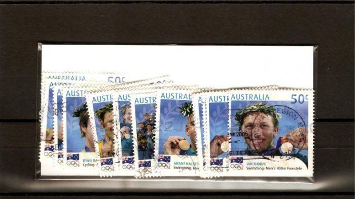 recent Australia 2004 olympic games stamp set of 17