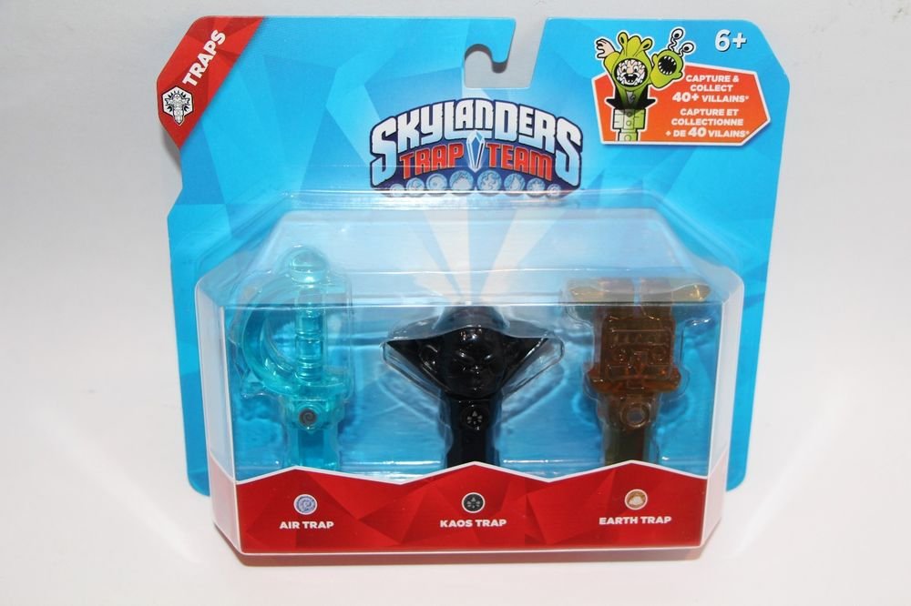 Skylanders Trap Team 3 pack Traps Set Kaos Earth Handstand Air Sword NEW