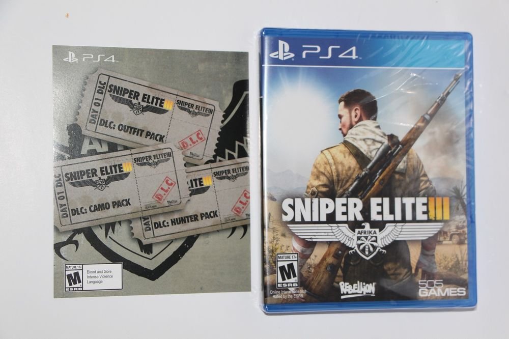 Sony Playstation 4 PS4 SNIPER ELITE III 3 & DAY ONE DLC's NEW SHIPS SAME DAY