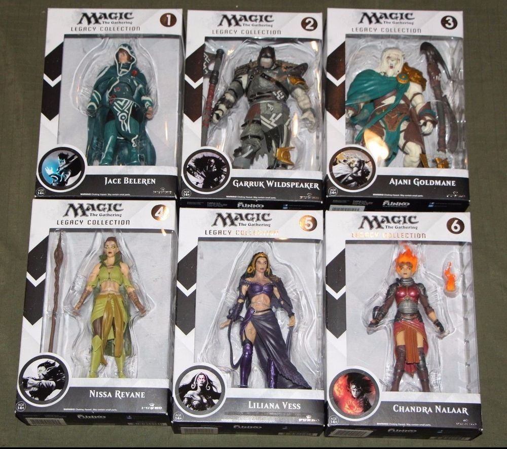 Funko Pop Magic The Gathering LEGACY COLLECTION COMPLETE SET OF 6 Figures 6" NEW