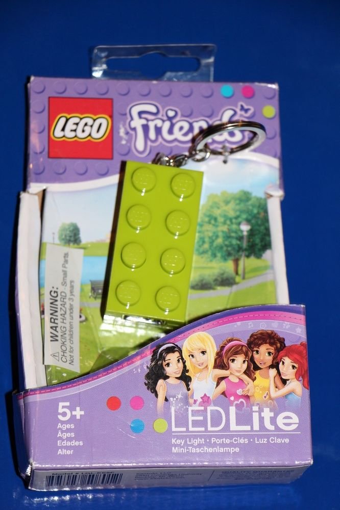 Lego FRIENDS GREEN 2 X 4 Brick LED KEY LIGHT Key Chain LGL-KE5F NEW! Great GIFT