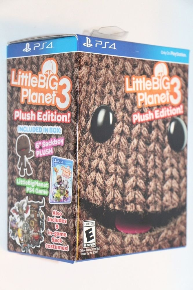 Little Big Planet 3 Plush Day One Edition Playstation 4 PS4 NEW Factory Sealed.