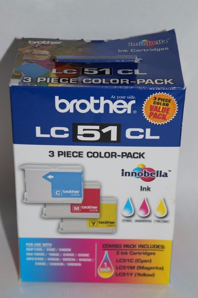 Genuine BROTHER LC 51 CL 3 Pack Color Ink Cyan Magenta Yellow LC 51 3PKC NEW