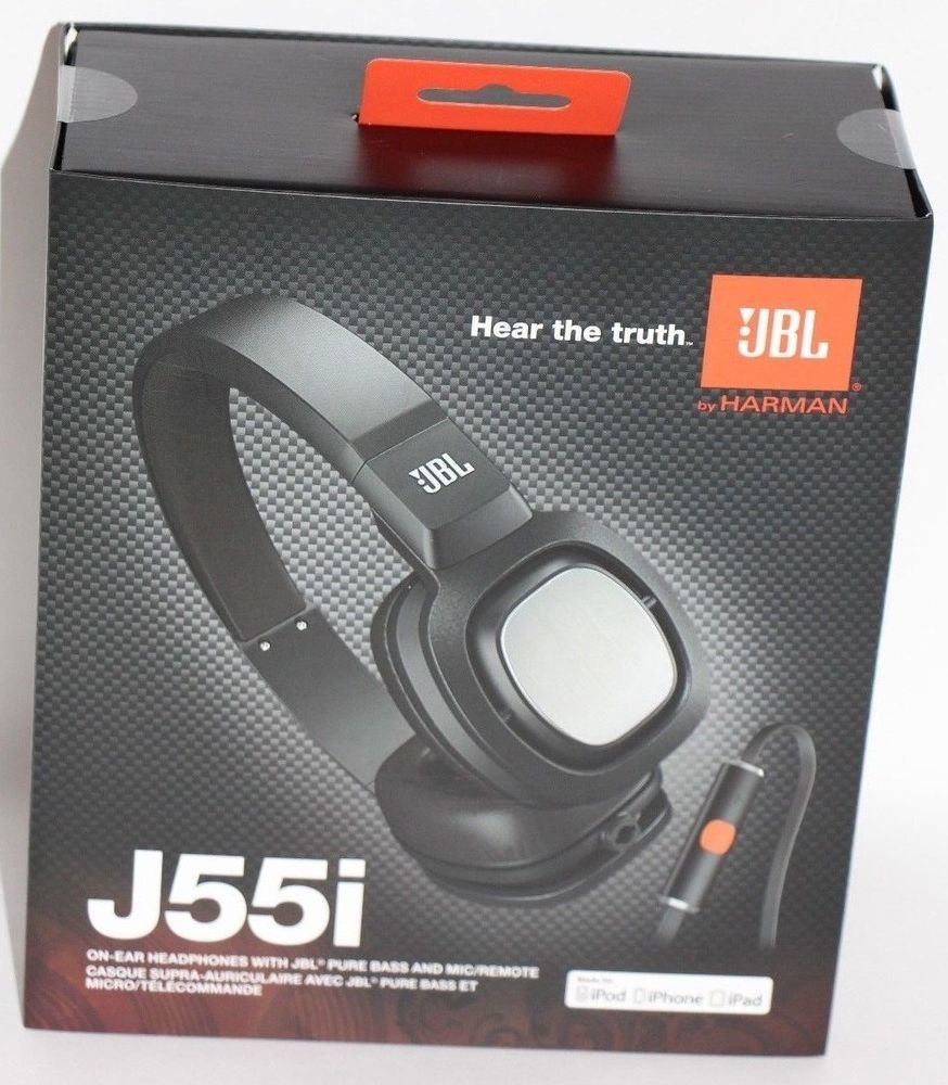 JBL J55i ON-EAR HEADPHONES W/ PURE BASS AND MIC/REMOTE NEW SHIPS SAME DAY