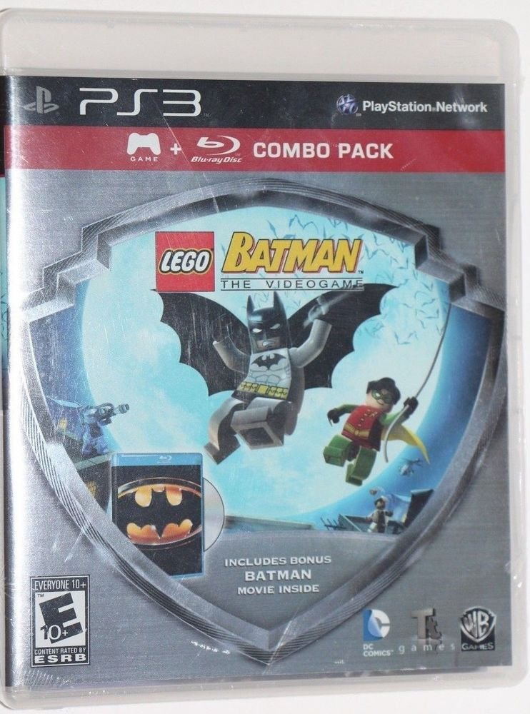 Playstation 3 PS3 LEGO Batman The Video Game BLU-RAY Movie COMBO PACK NEW SEALED